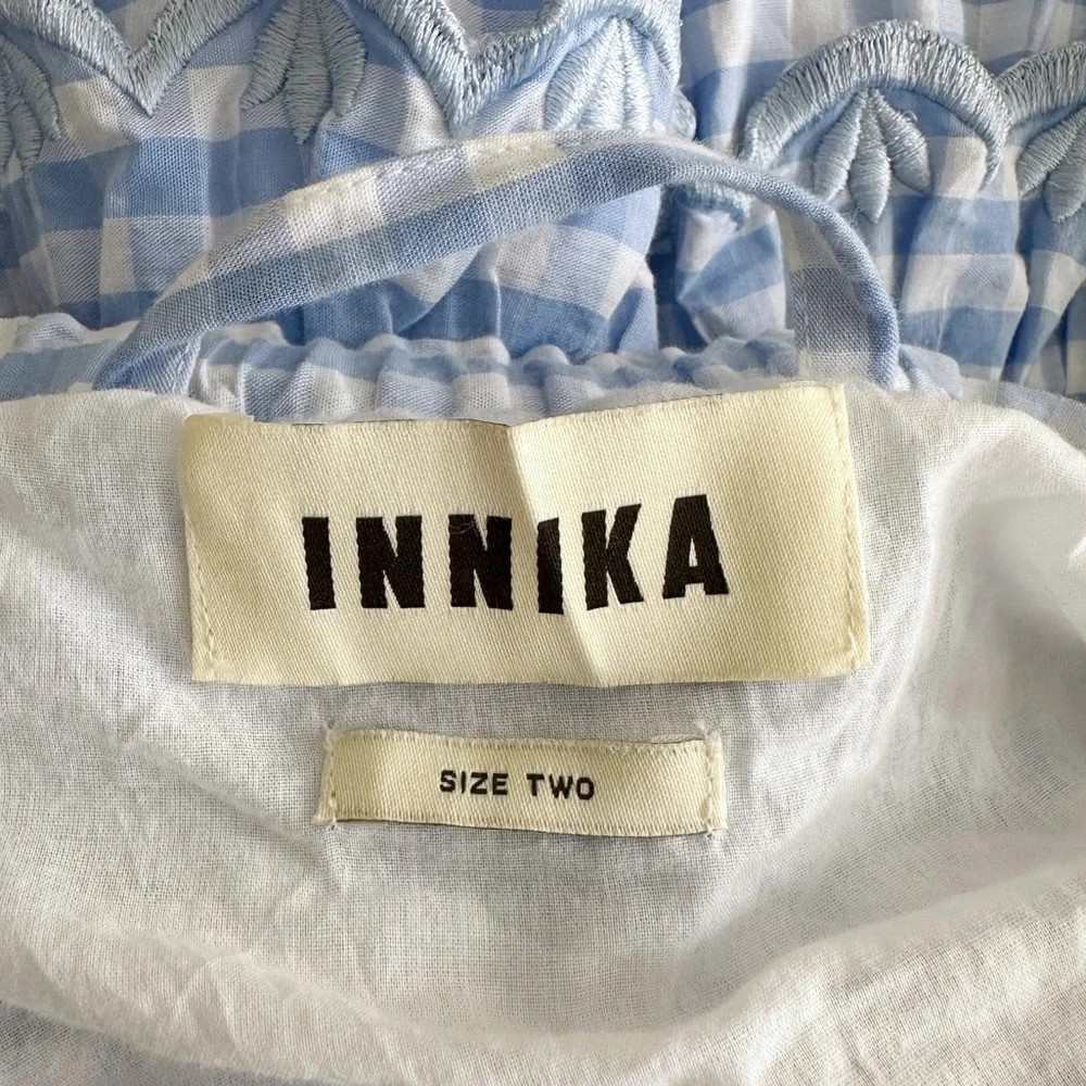 Innika Choo Dress Blue Gingham Dress - Picture 5 of 9